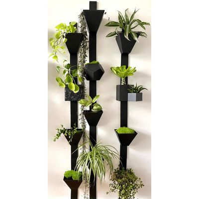Other wall decoration - Totem Natural slate sculpture for green decor, height 180cm, height 180cm, 4 superimposed pieces, L'Arbre Voyageur 2 - LE TRÈFLE BLEU