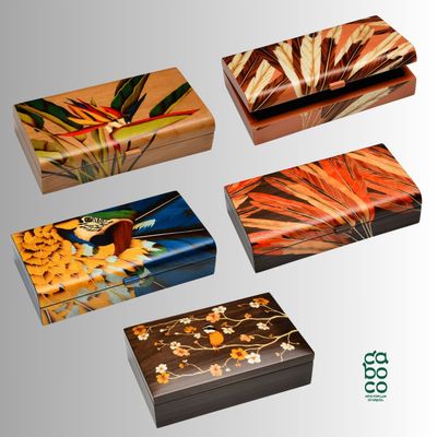 Caskets and boxes - Wooden marquetry boxes (L) - CABOCO