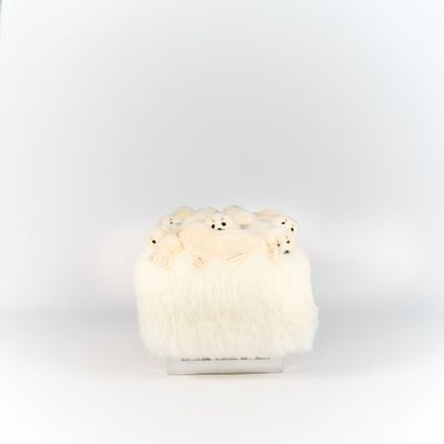 Benches - White Love Fluffy Bench - APCOLLECTION