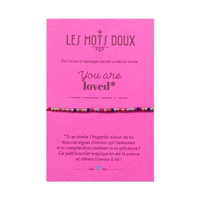 Bijoux - Bracelet codé en morse : You're loved - LES MOTS DOUX
