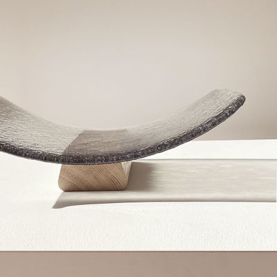 Trays - LOUPY grey glass tray - MADEMOISELLE JO