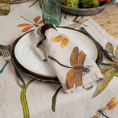 Table linen - Linen Napkins │ DRAGONFLIES - LINOROOM
