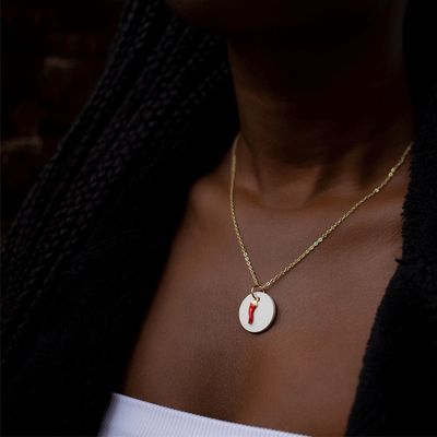 Cosmétiques - Collier olfactif « Piment » en céramique de Limoges à parfumer - O BY !OSMOTIK