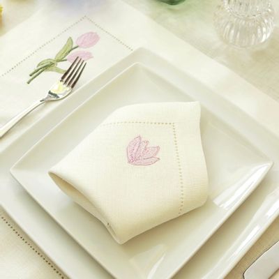 Gifts - Pink Tulip Napkin set of 2 - HYA CONCEPT STORE