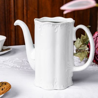 Tasses et mugs - GAÏA théière en porcelaine blanche de Limoges - REMINISCENCE HOME