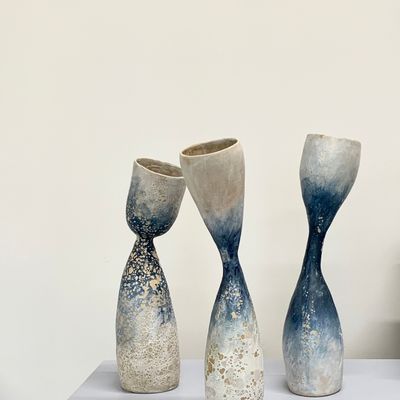Céramique - Objet déco en Grès et porcelaine --- "Crépuscule" - ATELIER ELSA DINERSTEIN