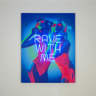 Decorative objects - Wall Painting (LED Neon) - Rave With Me - LOCOMOCEAN