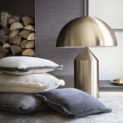 Coussins - ARTIC Happy Pillow Velvet With Multicolor Fringes - LO DECOR