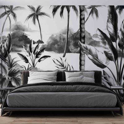 Wall panels - Palmiers d'Argent N&B - ERIC&MUZY