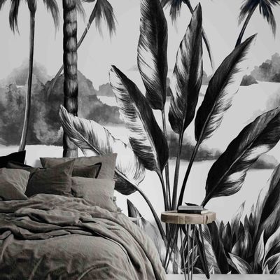 Wall panels - Palmiers d'Argent N&B - ERIC&MUZY
