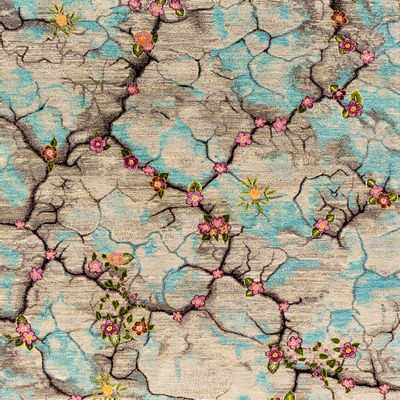 Tapis design - Flowers in a Lava Field 6,  Zollanvari Super Fine Gabbeh - ZOLLANVARI INTERNATIONAL