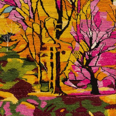 Design carpets - Autumnal Arboretum runner 1, Stained-Glass Collection - ZOLLANVARI INTERNATIONAL