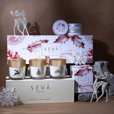 Cadeaux - Panier décoratif Cheer - Collection Enchante (trio festif) + kit de voyage - SEVA HOME