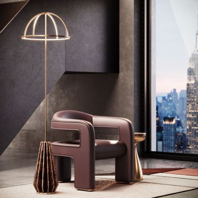 Lampadaires - Lampadaire Nevada fabriqué à la main au Portugal par Porus Studio - PORUS STUDIO