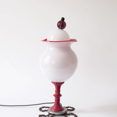 Table lamps - Red-White Inside out - MARINA BLANCA