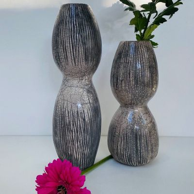 Vases - Vase Céramique "Raku" Quilles - BARBARA BILLOUD