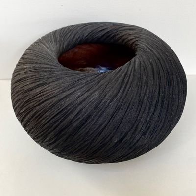 Vases - Vase Céramique "Raku" Black Amphora - BARBARA BILLOUD