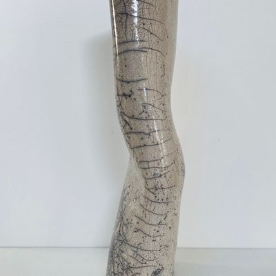 Vases - Vase Céramique "Raku" Silhouette Blanche - BARBARA BILLOUD