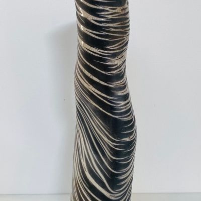 Vases - Vase Céramique "Raku" Silhouette Zébrée - BARBARA BILLOUD