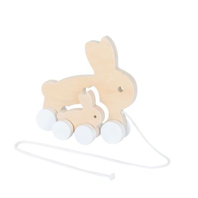Toys - Eco Friendly Wooden Rabbit Pulltoy - HAPPY HORSE & BAMBAM