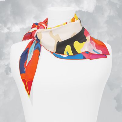Scarves - Xplod silk twill scarf - NEYMO PARIS
