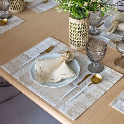 Linge de table textile - Sets de table - Acrylic-coated Placemats  (lot de 6 pièces) - ROSEBERRY HOME