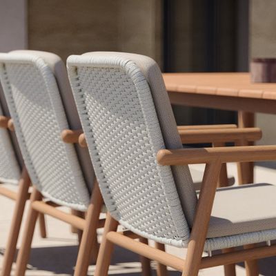 Fauteuils de jardin - Benoa Teak chaise avec accoudoirs - JATI & KEBON