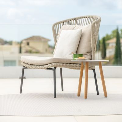 Lawn chairs - Lima 1seater lounge sofa + highback - JATI & KEBON