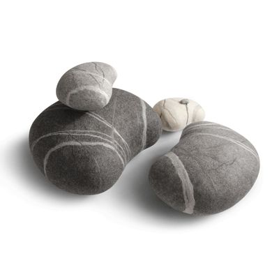 Coussins - Poufs poufs feutrés en pierres "Set scandinave" - KATSU STONES
