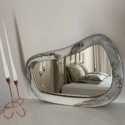Miroirs - Miroir d'art moderne, miroir mural, peint en résine, brillant - SI DECO