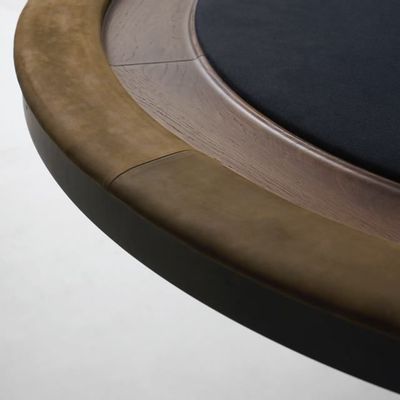 Tables de jeux - Poker Table – Table de jeu haut de gamme en chêne, cuir et fonte - LIVINGSTONE