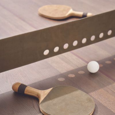 Game tables - Ping Pong Table — Ping pong table made of wood, leather and cast iron - LIVINGSTONE