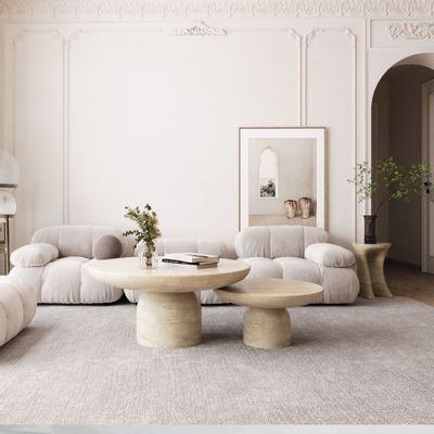 Tables for hotels - KOS coffee tables — solid marble, two dimensions - LIVINGSTONE