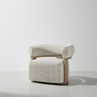 Fauteuils - Lola Compact Sofa – Canapé design en chêne massif et tissu haut de gam - LIVINGSTONE