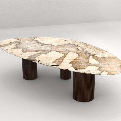 Dining Tables - Omaha — Natural stone tables with organic shapes - LIVINGSTONE