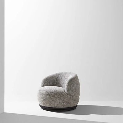 Armchairs - Orbit armchair — 360° swivel on solid oak base - LIVINGSTONE