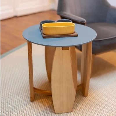 Other tables - Artisanal end table - Solid wood pedestal table - LA HUPPE