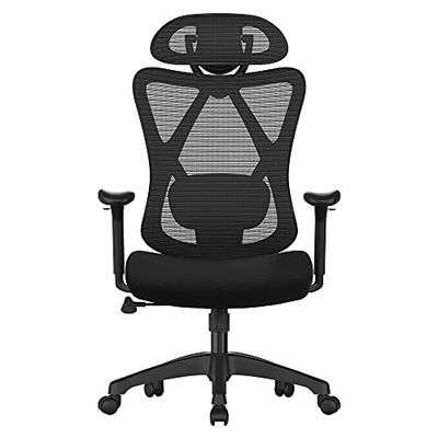 Office seating - Battaglia Ergonomic Office Chair - Black - VIBORR
