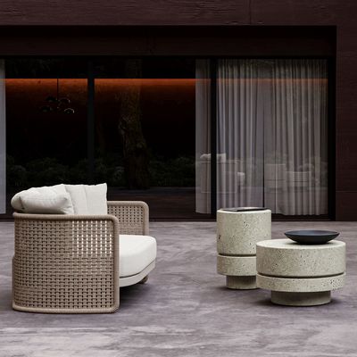 Lawn tables - Miura-bisque S Size Coffee Table - SNOC OUTDOOR FURNITURE