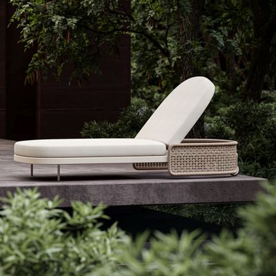 Lawn sofas   - Miura-bisque Chaise Lounge - SNOC
