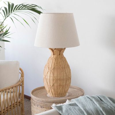Table lamps - Lampe de table en rotin PINEAPPLE - MAHE HOMEWARE