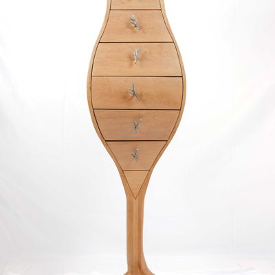 Wardrobe - Snake Design Furniture in solid pear wood - HUBERT DARODES