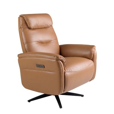 Armchairs - Brown leather swivel armchair - ANGEL CERDÁ