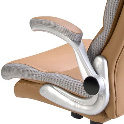 Assises pour bureau - Chaise de bureau pivotante en croûte de cuir marron - ANGEL CERDÁ