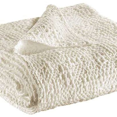 Linge de lit - Jeté Tana Craie 280 x 260 - MAISON VIVARAISE - SDE VIVARAISE WINKLER