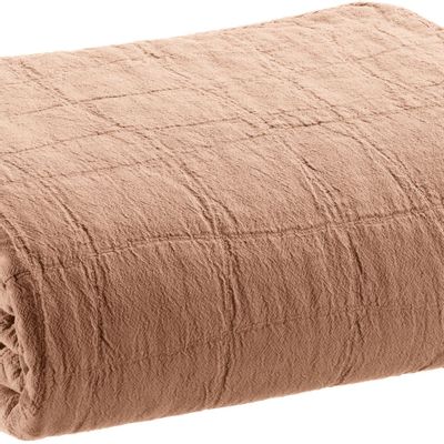 Bed linens - Titou recycled throw Dragée 260 X 260 - MAISON VIVARAISE – SDE VIVARAISE WINKLER