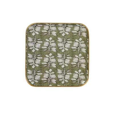 Trays - Alhambra enamelled metal trays with handpainted gold trim - MAISON LILO