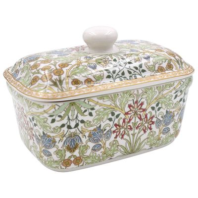 Platter and bowls - butter dish W.Morris hyacinth - KARENA INTERNATIONAL