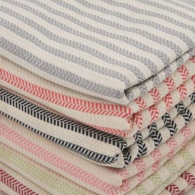 Travel accessories - Large Beach Towels with stripes in 100% thick cotton - MON ANGE LOUISE