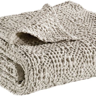 Bed linens - Throw Stonewashed Tana Lin 280 X 260 - MAISON VIVARAISE – SDE VIVARAISE WINKLER